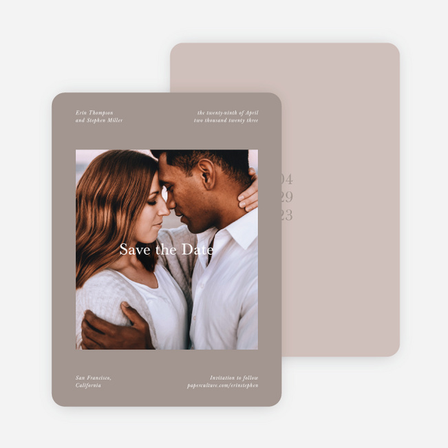 All Together Now Save the Date Cards - Brown