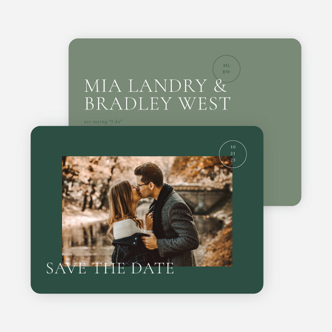 Artisanal Vibes Save the Date Cards - Green