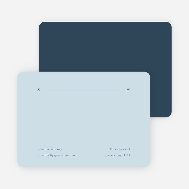 Contemporary Union Wedding Thank You Cards - Blue