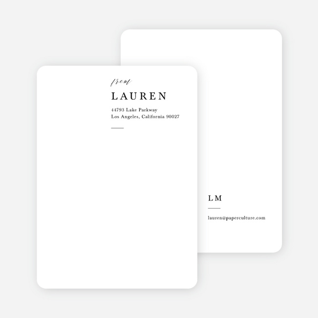 Dash of Sophistication Wedding Thank You Cards - White