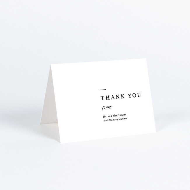 Dash of Sophistication Wedding Thank You Cards - White