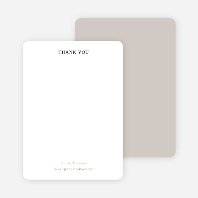 Familiar Yet New Wedding Thank You Cards - Brown