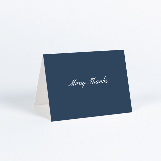 Lovely Classic Wedding Thank You Cards - Blue