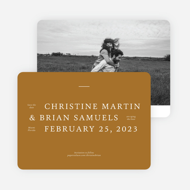 Road to Happiness Save the Date Cards - Yellow