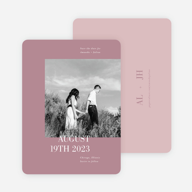 Two to Tango Save the Date Cards - Pink