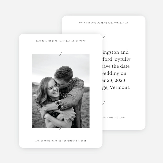 Beautiful Beginning Save the Date Cards - White
