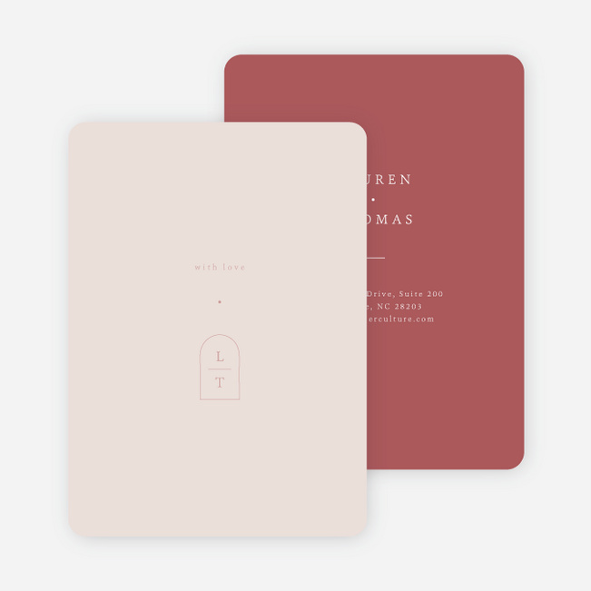 Devotion Wedding Thank You Cards - Pink