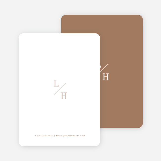 Perfect Fit Wedding Thank You Cards - Brown