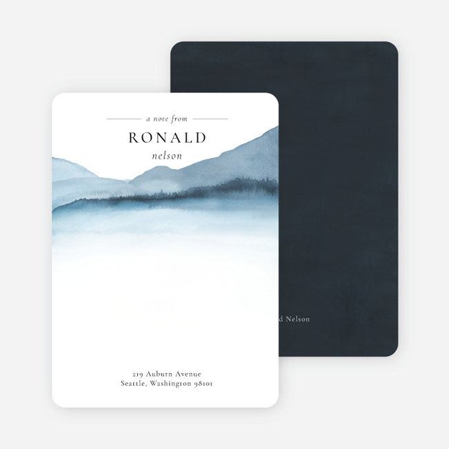 Serene Lakeside Wedding Thank You Cards - Blue