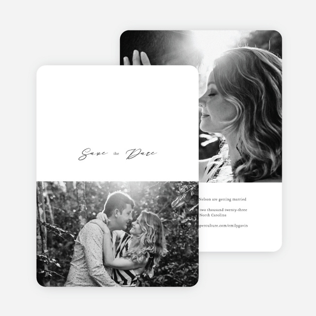 Sincerity Save the Date Cards - White