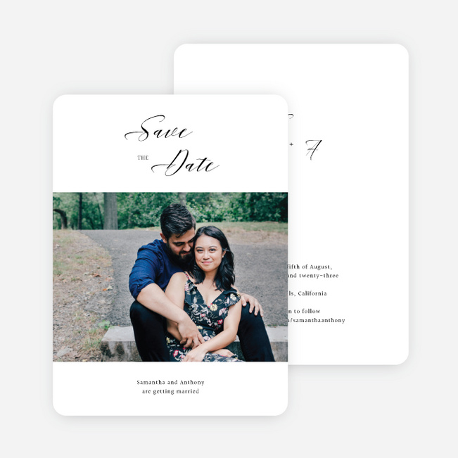 Openness Save the Date Cards - White