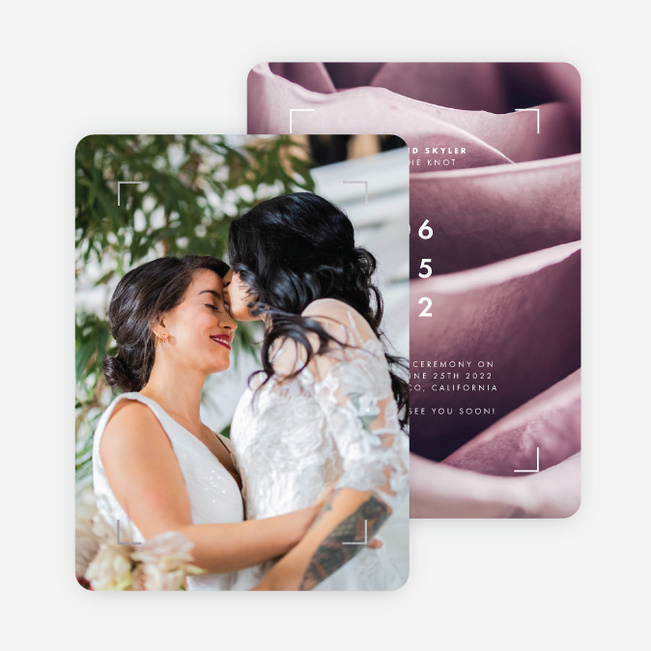 Foil Unfolding Romance Wedding Announcements