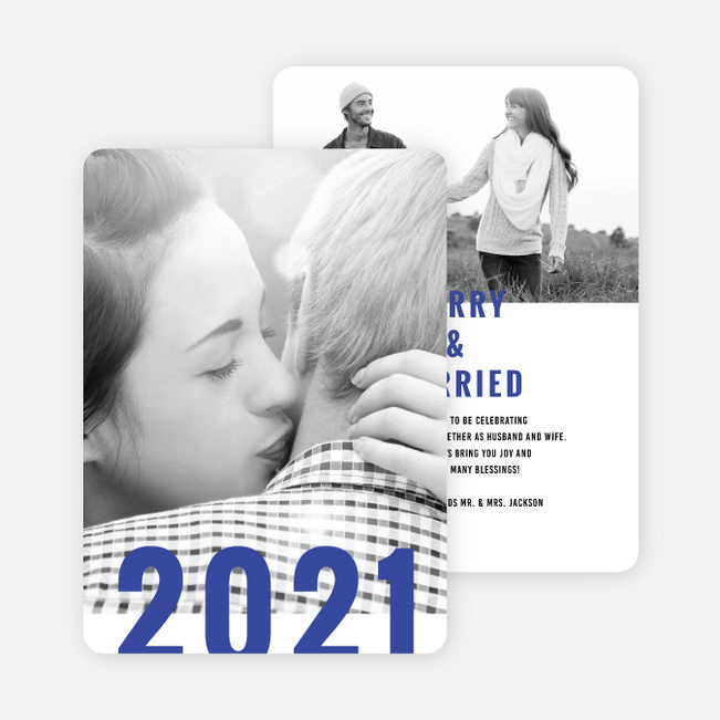 Milestone Year New Year Cards - Blue