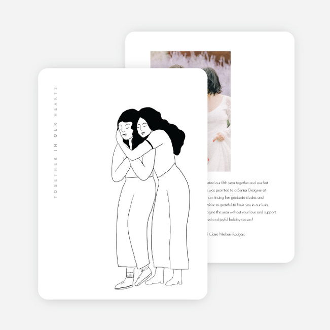 Foil Sweet Hug Christmas Photo Cards & Holiday Photo Cards - Gray