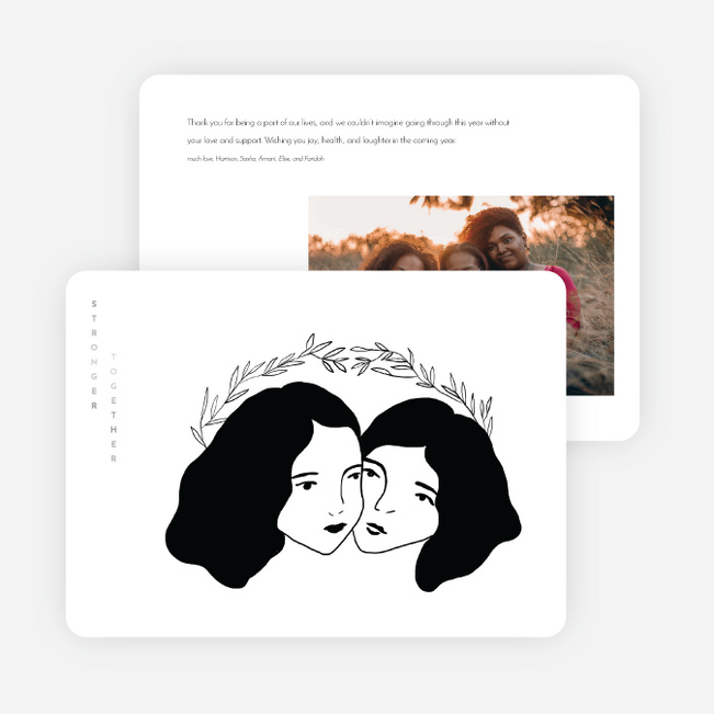 Foil Unity Arch Christmas Photo Cards & Holiday Photo Cards - Gray