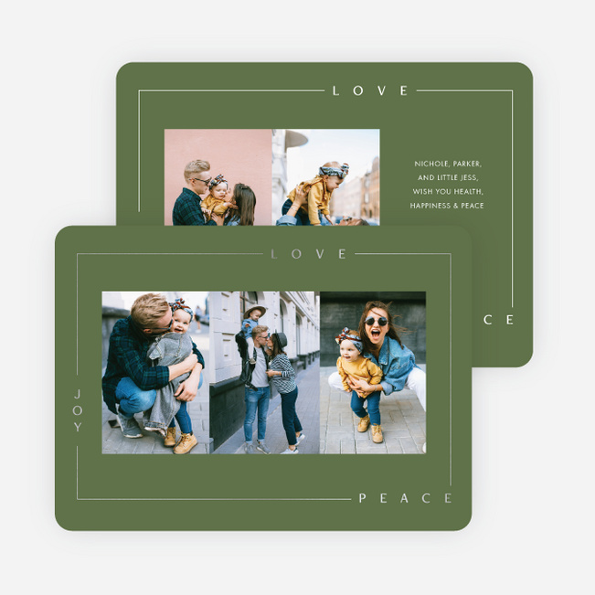 All Connected Multi Photo Holiday Cards - Gray
