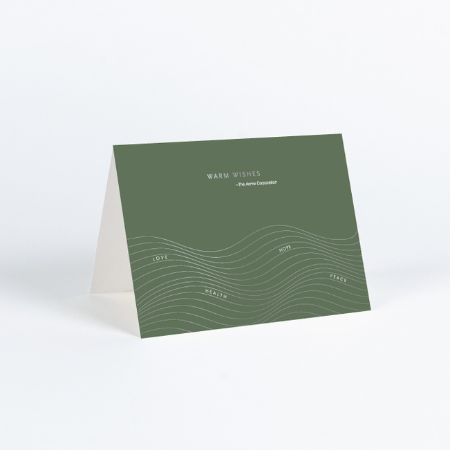 Wave of Wishes Business and Corporate Holiday Cards - Gray
