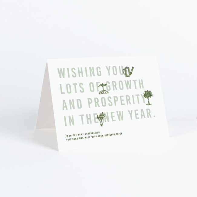 Prosperity Plants Business and Corporate Holiday Cards - Green