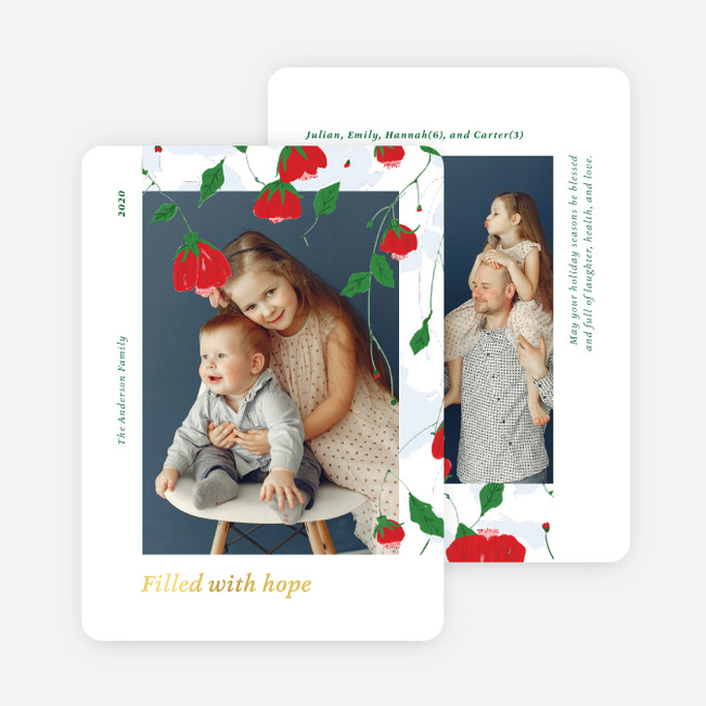 Growing Hope Multi Photo Holiday Cards - Yellow