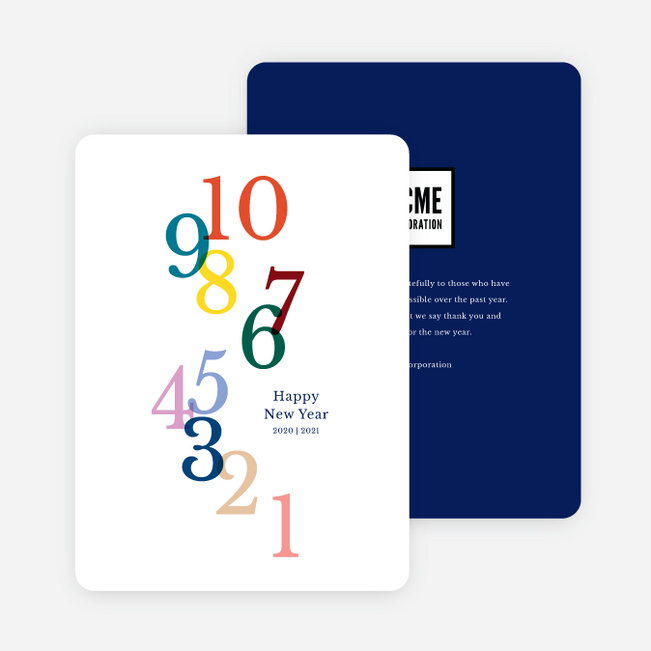 Exciting Countdown Business and Corporate Holiday Cards - Multi