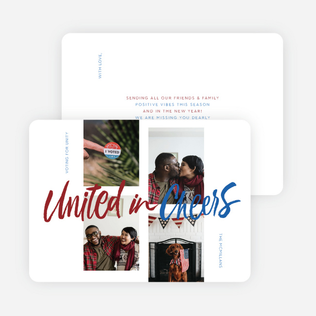 United in Cheers Multi Photo Holiday Cards - Multi