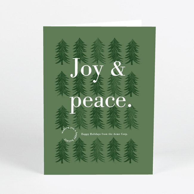Joyful Trees Business and Corporate Holiday Cards - Green