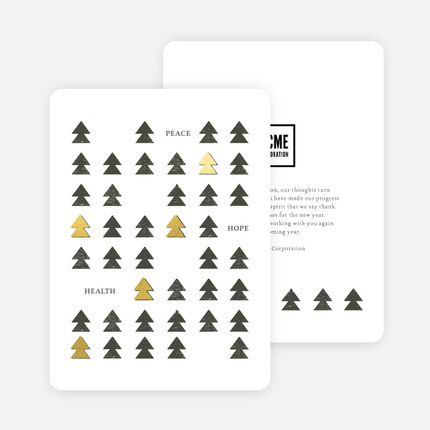 Foil Tree Lineup - Yellow