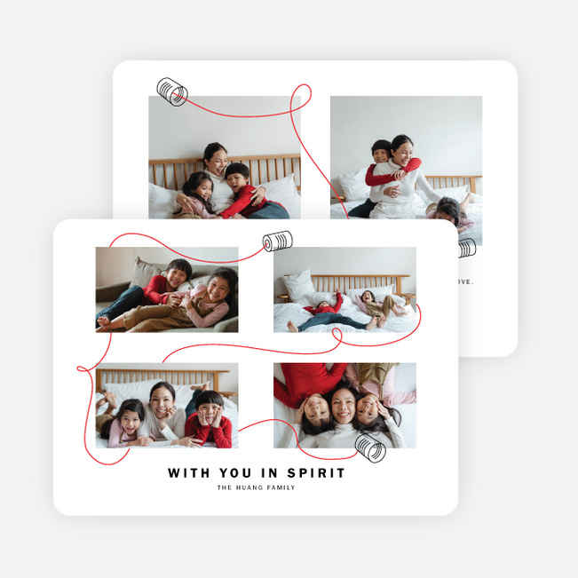Together in Spirit Multi Photo Holiday Cards - White