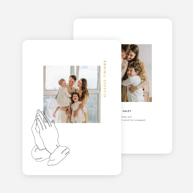 Foil Classic Sayings New Year Cards and Invitations - Yellow
