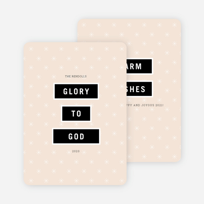 Glory to God Christmas Cards - Pink