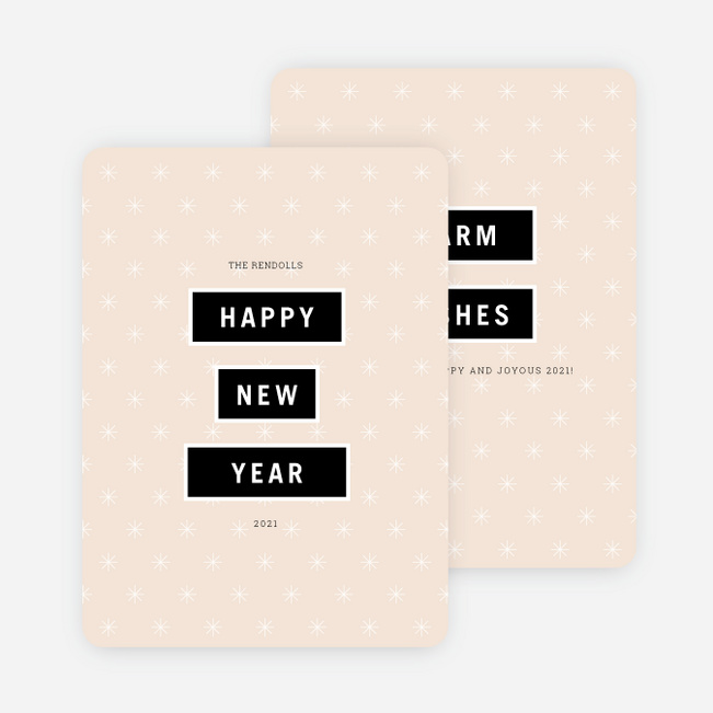 Modern and Bold New Year Cards - Pink