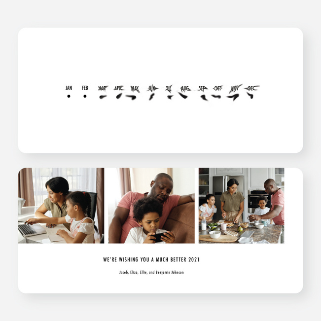 All A Blur Multi Photo Holiday Cards - White