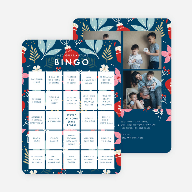 Quarantine Bingo Multi Photo Holiday Cards | Paper Culture
