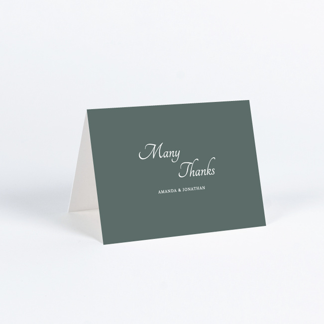 Classic Appeal Wedding Thank You Cards - Green
