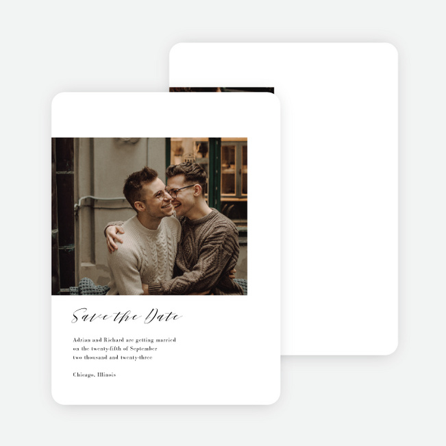 Love Anyway Save the Date Cards - White