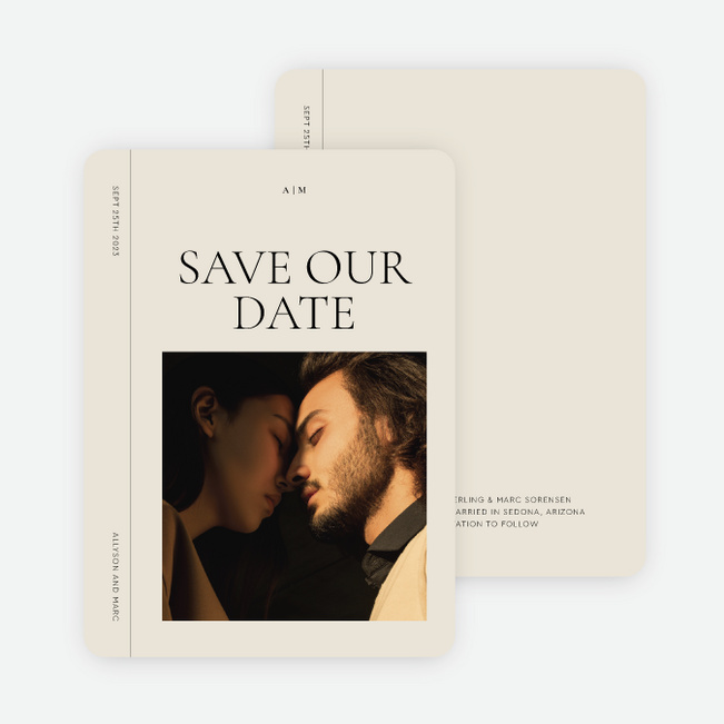 New Journey Save the Date Cards - Brown