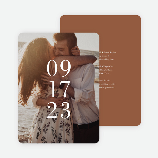 Profound Moment Save the Date Cards - Orange