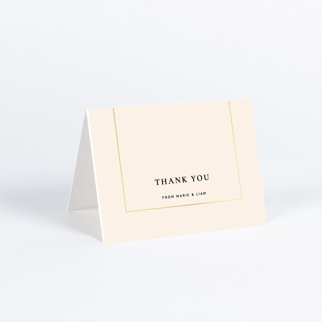 Foil Ever After Wedding Thank You Cards - Yellow