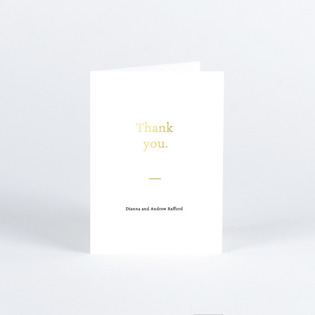 Foil Gracious Type Wedding Thank You Cards - Yellow