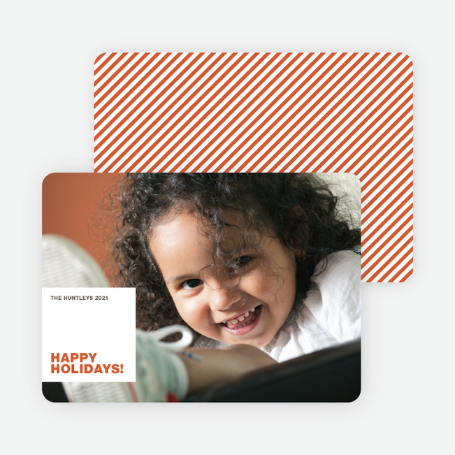 All Square Happy Holidays from Paper Culture - Persimmon