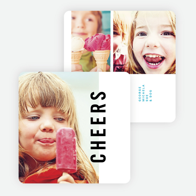 Big Cheers New Year Cards - Blue