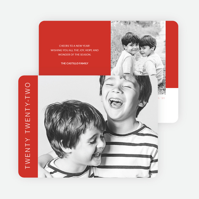 Bold New Year’s Cards - Red