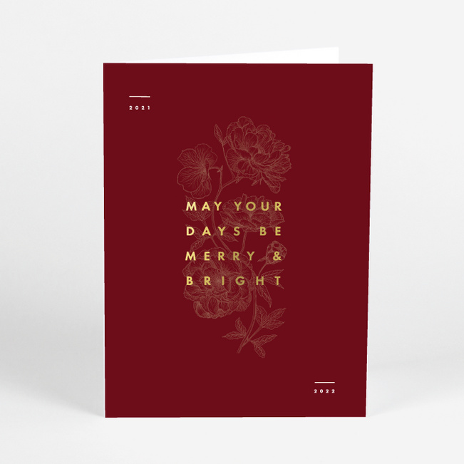 Foil Fresh Statement Business Holiday Cards - Red