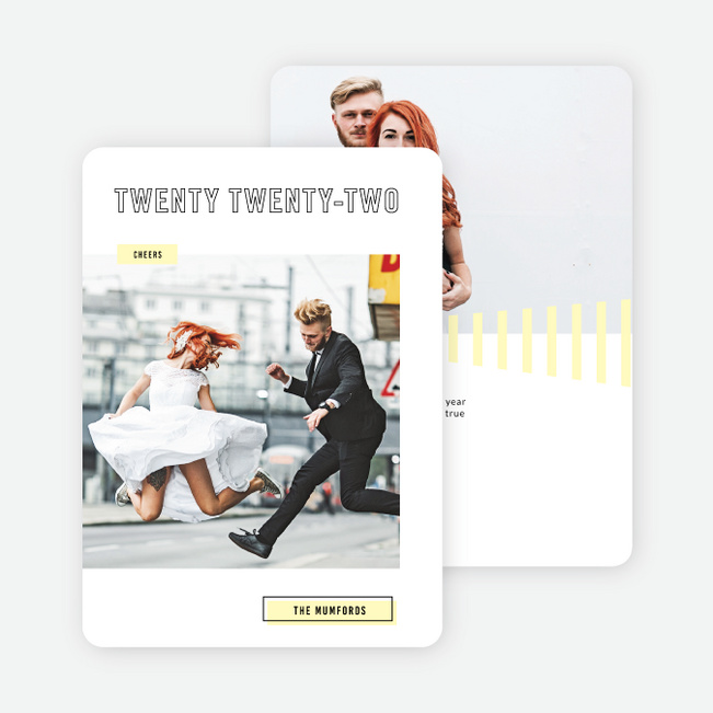 Lining Up the New Year Cards - Yellow