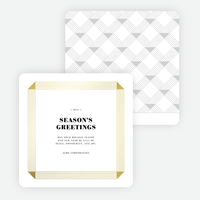 Luxe Greetings Corporate Holiday Cards - White