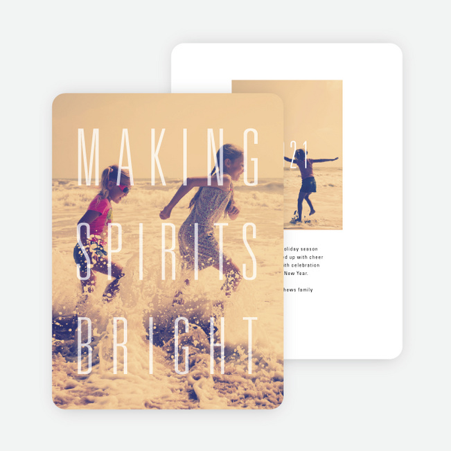 Making Spirits Bright Cards - White
