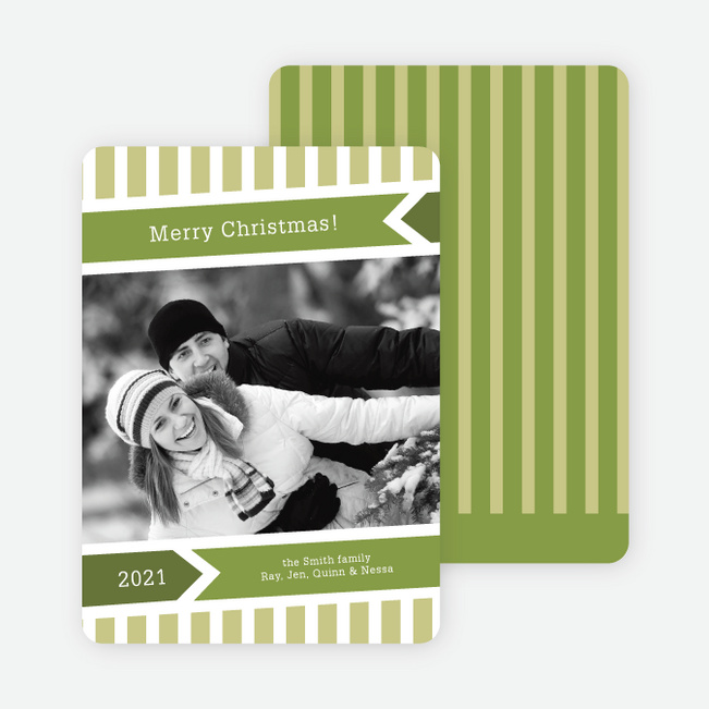 Modern Merry Christmas Cards - Lemongrass