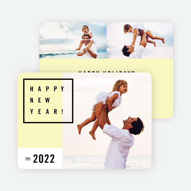 Be Modern New Year Cards - Yellow
