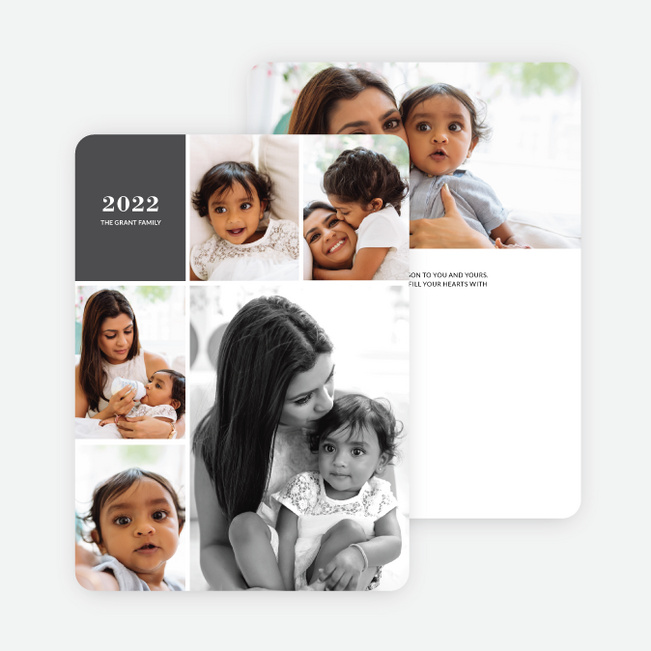 New Year’s Card Photo Collage - Gray