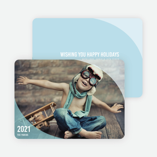 Ocean Waves Holiday Cards - Blue